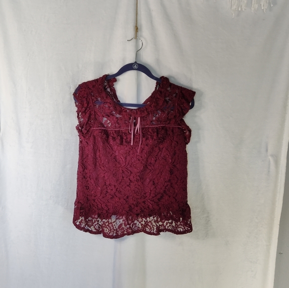 AMBIANCE Women's Lace Top - Picture 3 of 5